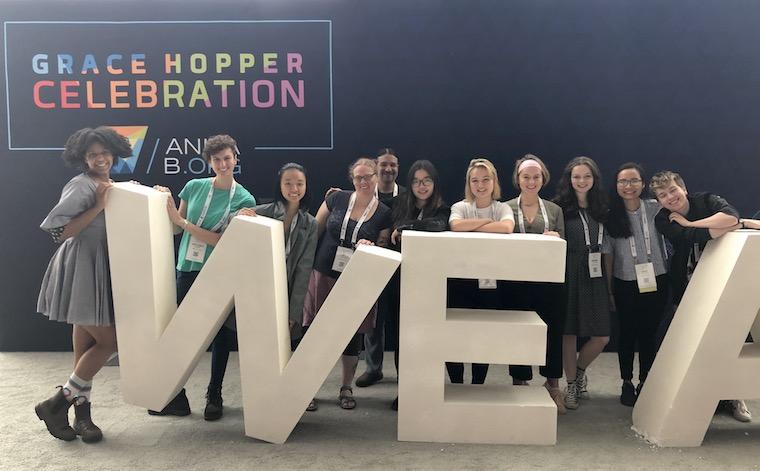 Group of computer science students