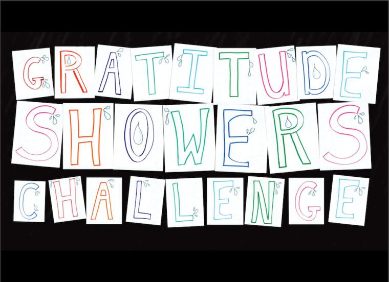 Gratitude Showers Challenge illustration.