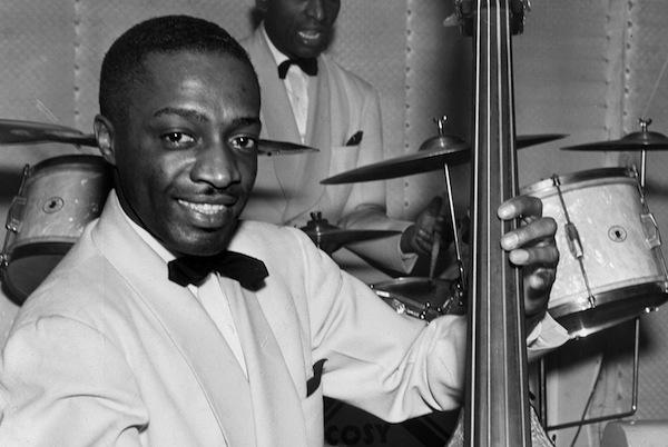 Milt Hinton with his base