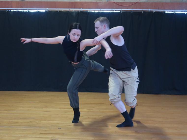 dancers perform to music written by student composers.