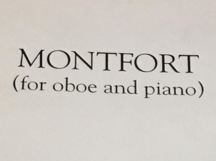 poster highlighting score for oboe and piano music