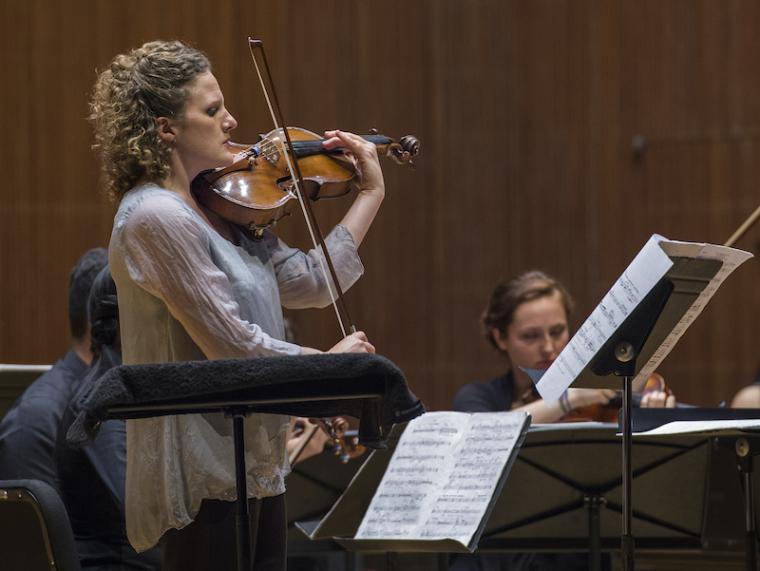 violist performing with an ensemble
