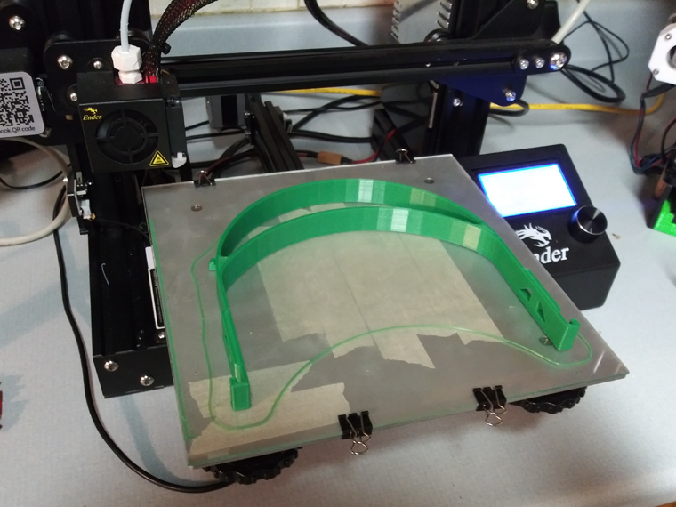 green 3D printed headband.