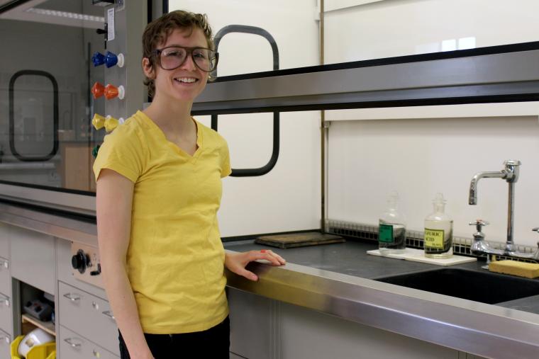 Molly Martorella in the lab 