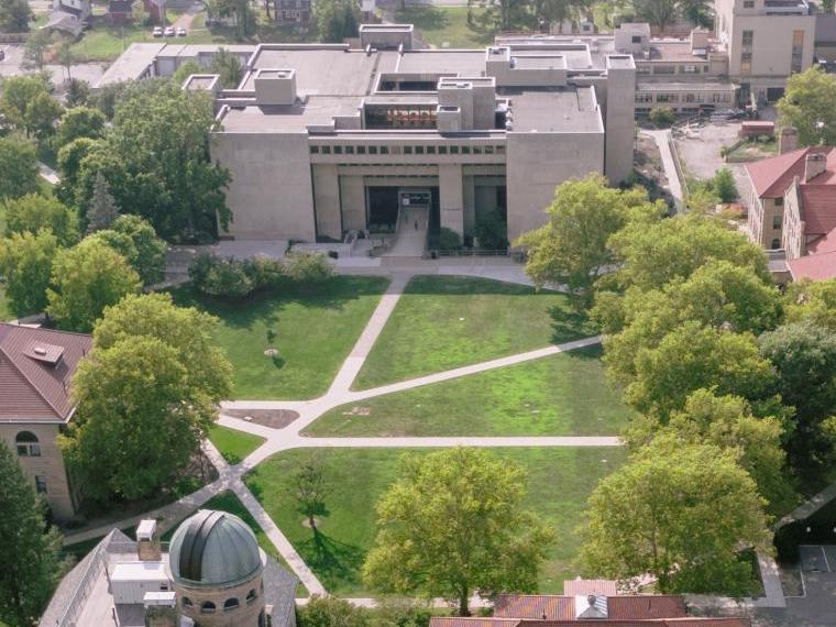 aerial view of Wilder Bowl and Mudd Center.
