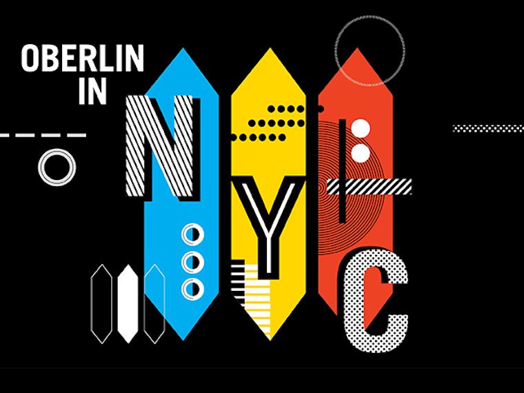 Oberlin in NYC (colorful graphic)