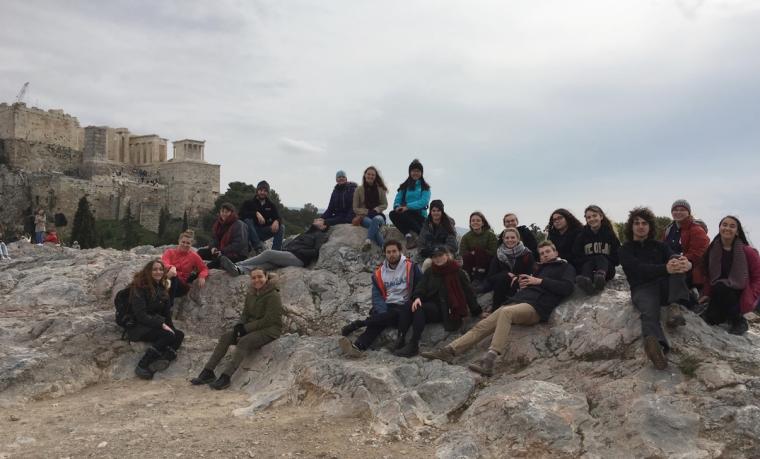 group of students in Greece