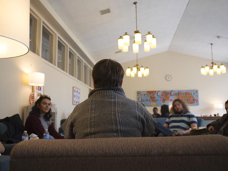 students meeting in Third World House