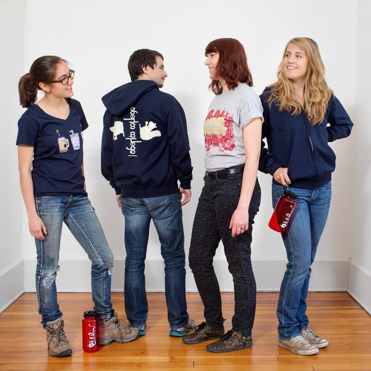 group photo of members of the ObieWear team