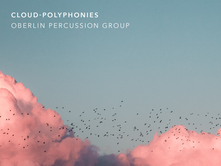 album cover featuring birds snd colorful clouds.