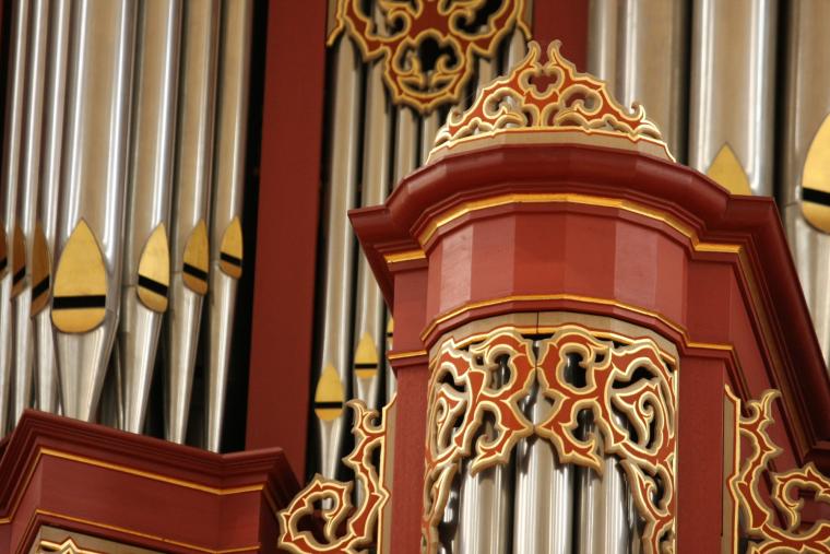 Organ pipes detail.
