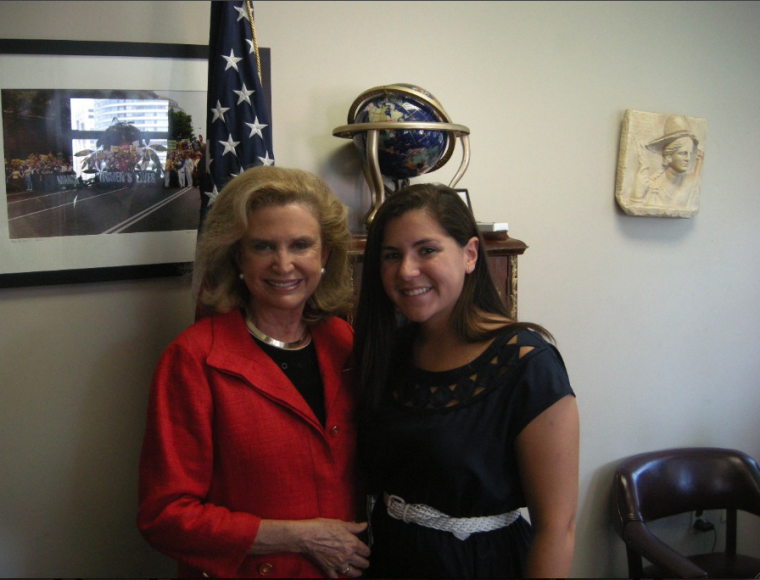 United States Representative Carolyn Maloney with Ilyssa Meyer ’13