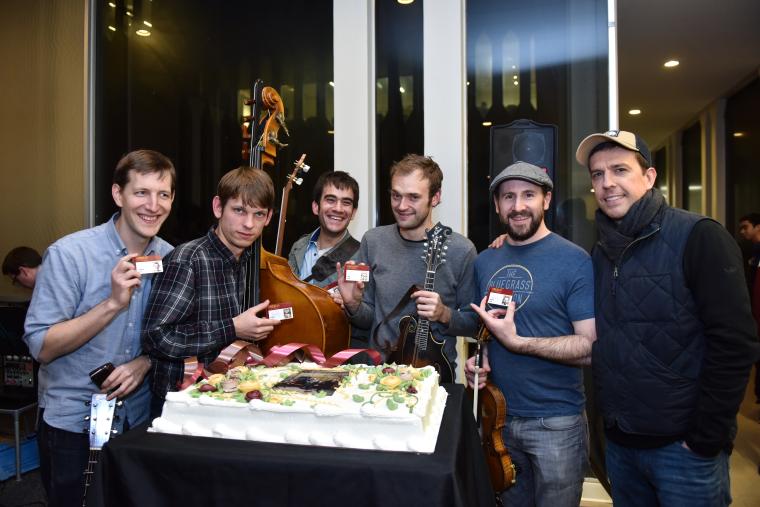 The band members show their new Oberlin ID cards