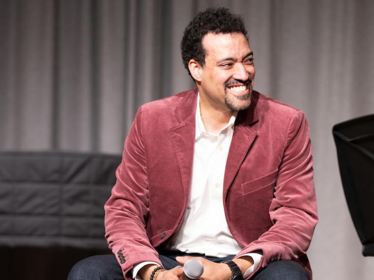 Chris Jenkins in a panel discussion.