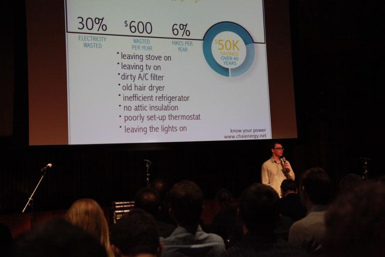 Hershkowitz presenting at the Pitch Competition