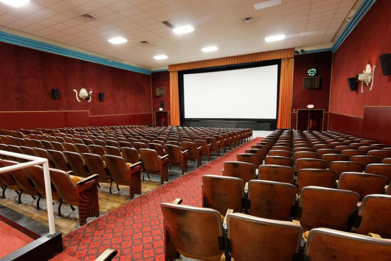 Inside Apollo Theater screening room 