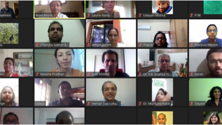Screenshot of Zoom meeting with 22 participants