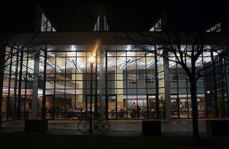 Oberlin Science Center at night