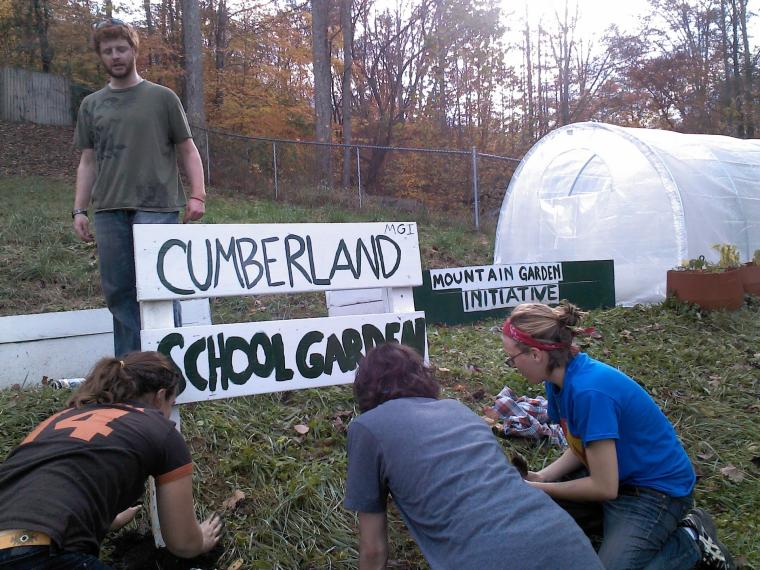 Students garden at the Cumberland School Garden