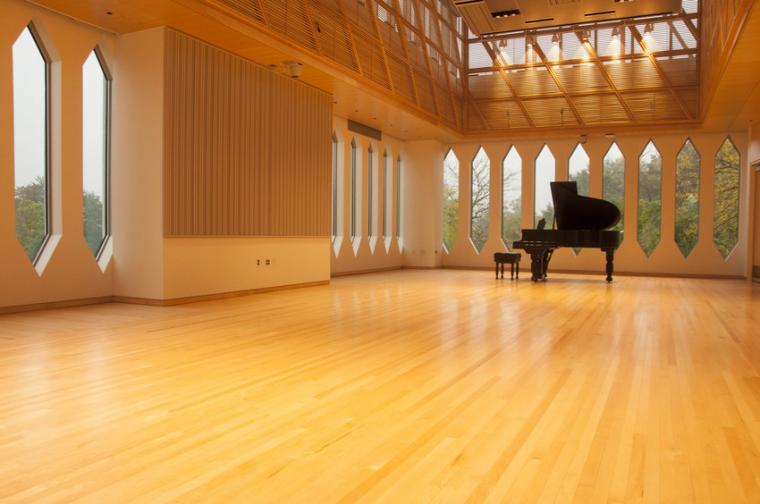 Large room with a grand piano