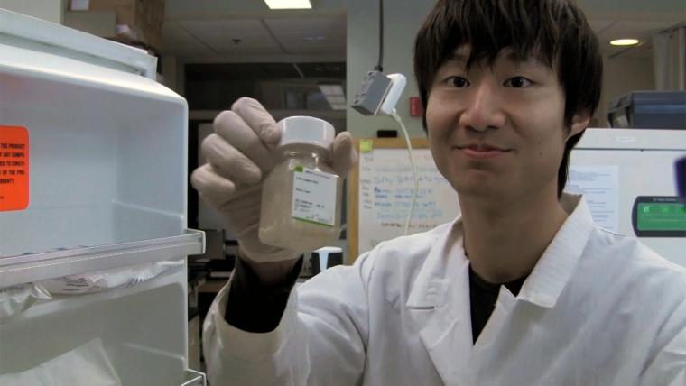 Senior Weelic Chong in the lab of Assistant Professor Gunnar Kwakye.