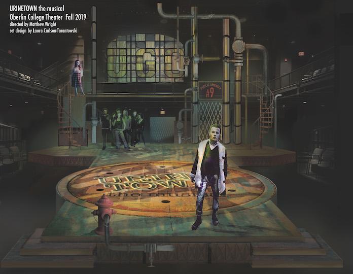 A rendering of a stage production.