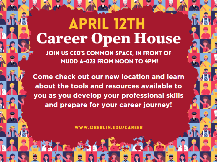 April 12th, Career Open House