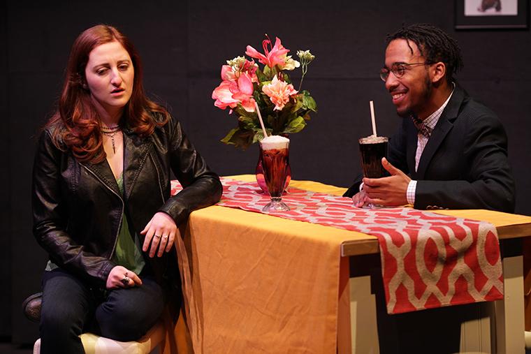 Sarah Nathanson as Zoey Beckons/Sally-Mae Hockenberry, Banu Newell as Edmond Hodges in What We Look Like, written by B.J. Tindal, Directed by Caroline Jackson Smith, Irene & Alan Wurtzel, Feb 7-10, 2019