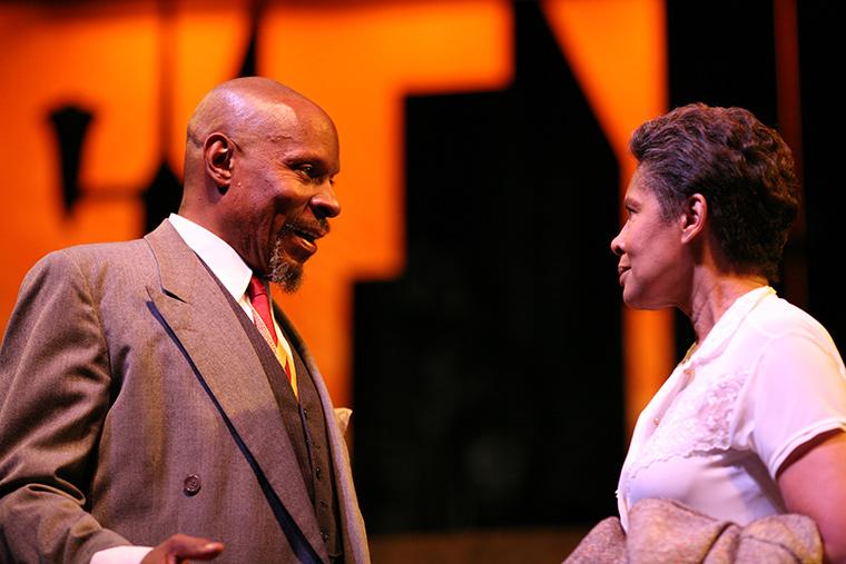 Avery Brooks '70 as William "Willy" Loman, Petronia Paley as Linda Loman in Death of a Salesman, by Arthur Miller, Directed by Justin Emeka '95, Sep 18-21, 2008